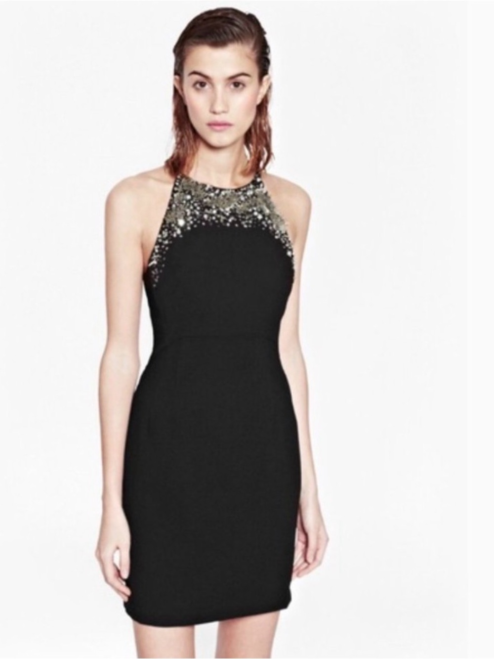 French Connection Embellished Halter Dress Size 4